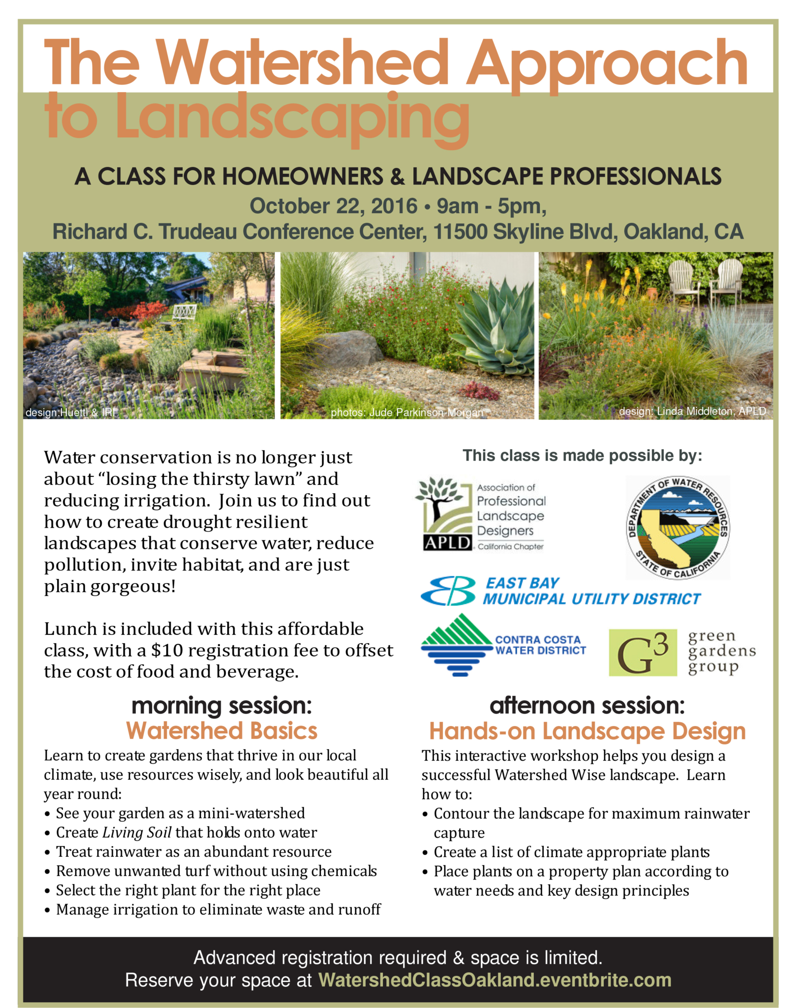 Watershed Approach to Landscape Design Oakland G3, Green Gardens Group