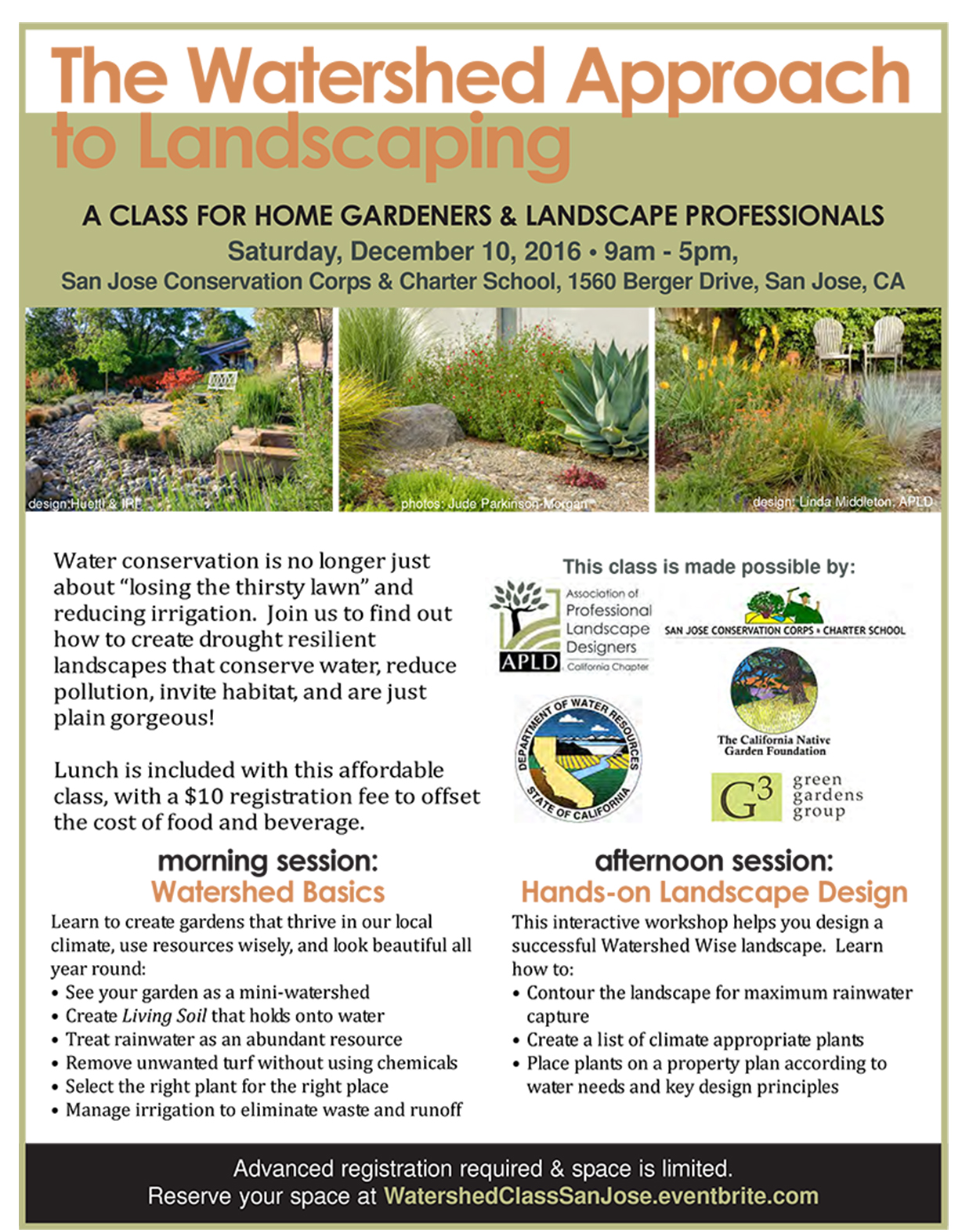Watershed Approach to Landscape Design San Jose G3, Green Gardens Group