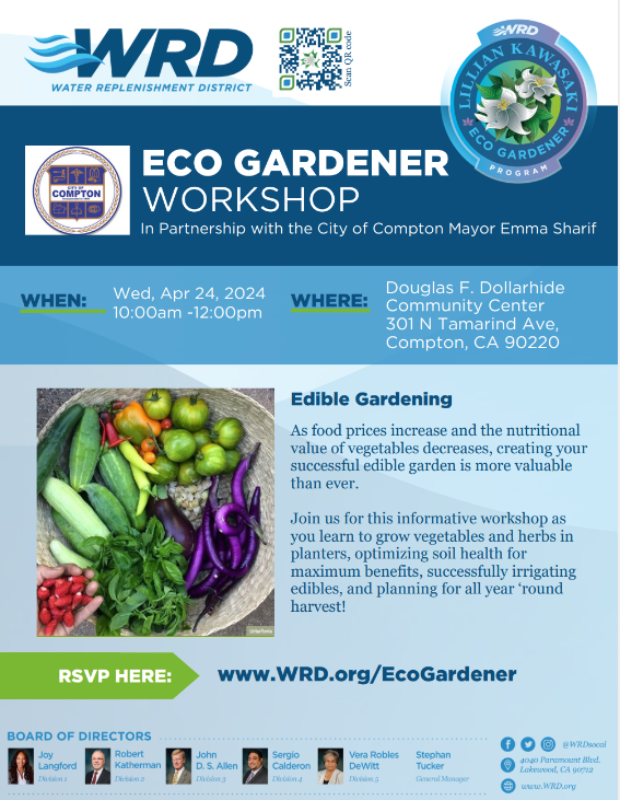Edible Gardening, IN PERSON, Douglas F. Dollarhide Community Center_WRD
